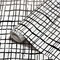 Peel and Stick Decorative Paper Roll, 17-1/2" x 10 ft, Black Freestyle Grid